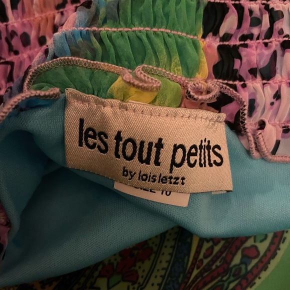 Gorgeous strapless or halter les tout petits sz.10 sheer overlay dress high low - Picture 4 of 6